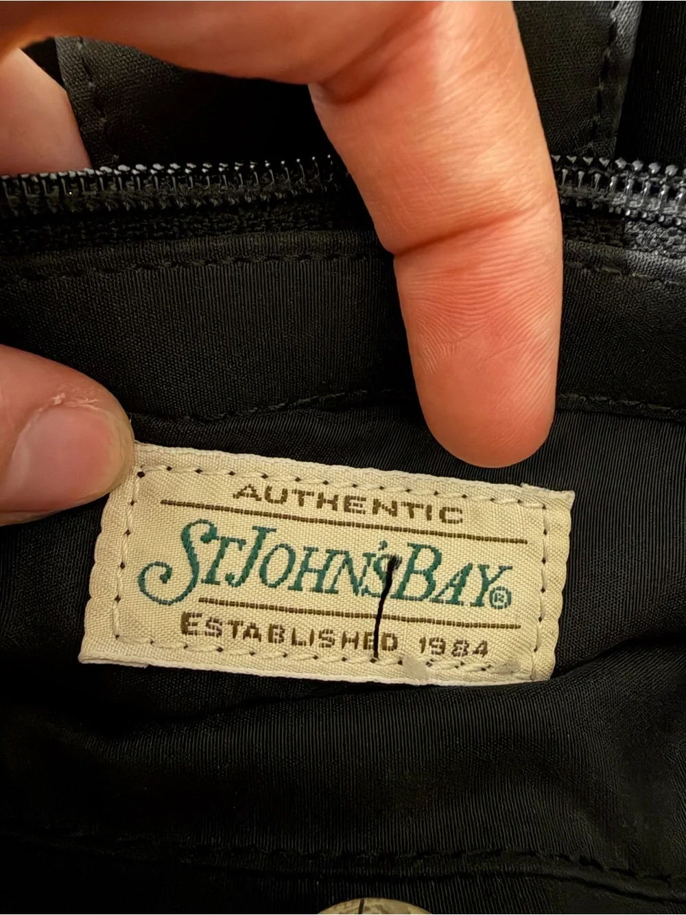 St. John's Bay Black Shoulder Bag with Front Pocket